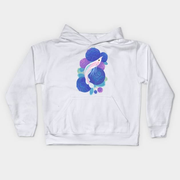 Arowana and peony 1 Kids Hoodie by pikaole